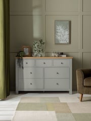 Dove Grey Malvern Paint Effect 7 Drawer Chest of Drawers - Image 3 of 9