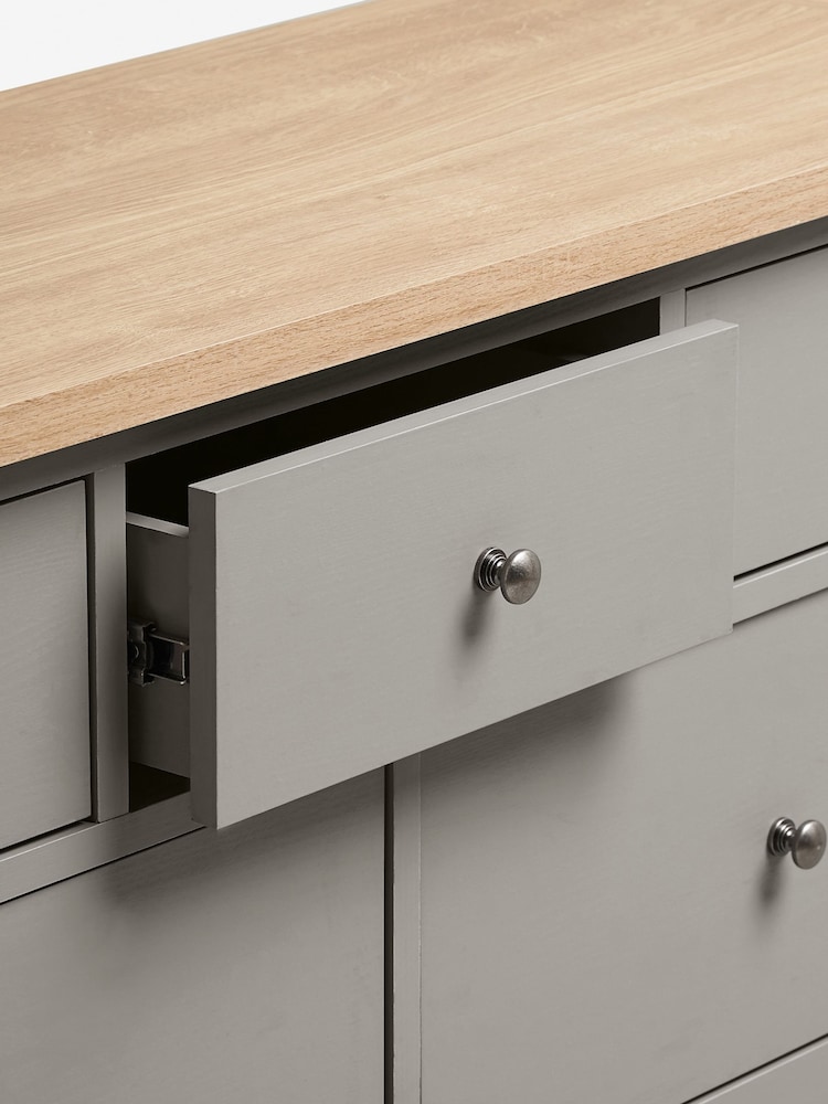 Dove Grey Malvern Paint Effect 7 Drawer Chest of Drawers - Image 9 of 9
