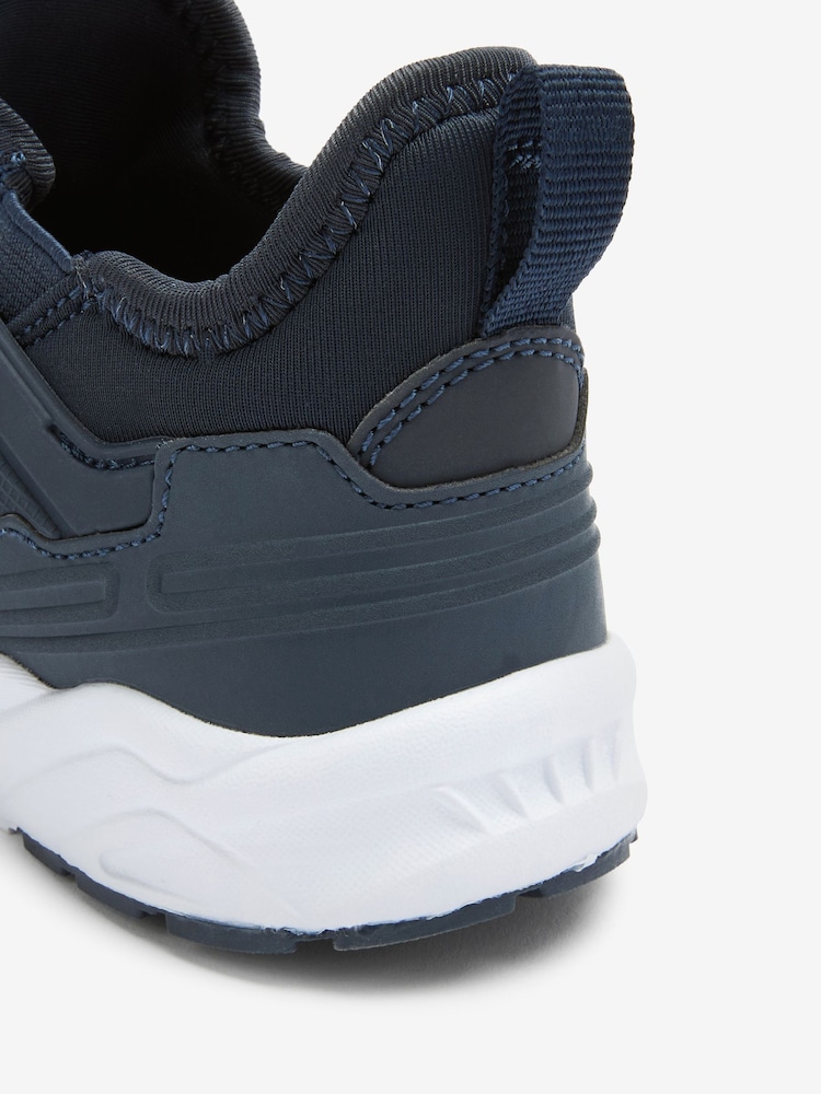 Navy Blue Mesh Elastic Lace Trainers - Image 5 of 5 Navy Blue Mesh Elastic Lace Trainers - Image 5 of 5