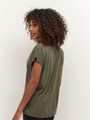 Kaffe Lise V-Neck Short Sleeve T-Shirt - Image 2 of 4