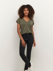 Kaffe Lise V-Neck Short Sleeve T-Shirt - Image 3 of 4
