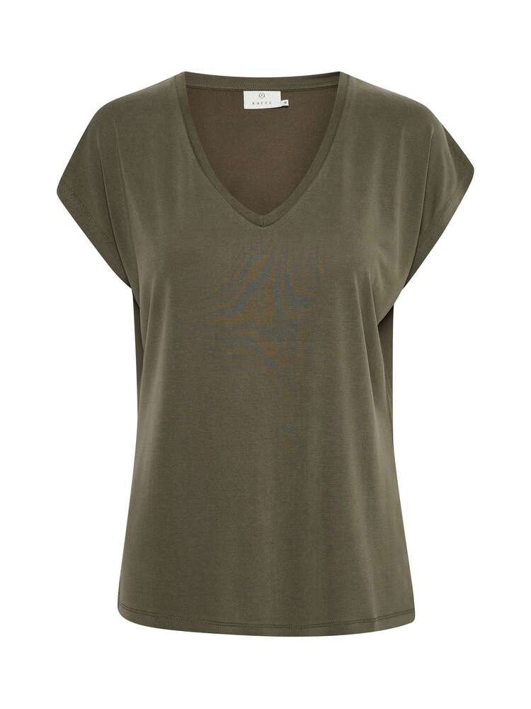 Kaffe Lise V-Neck Short Sleeve T-Shirt - Image 4 of 4