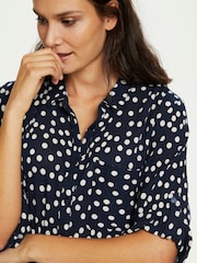 Kaffe Womens Loose Fit Kavivian Dot 100% Cotton Shirt Dress - Image 4 of 6
