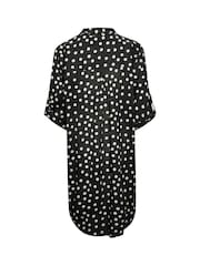 Kaffe Womens Loose Fit Kavivian Dot 100% Cotton Shirt Dress - Image 6 of 6