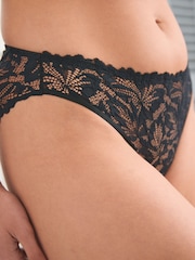 Black High Leg Ultimate Comfort Lace Knickers - Image 3 of 5