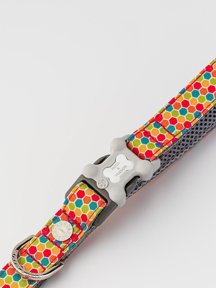 Hugo & Hudson Orange Multi Coloured Geometric Dog Lead - Image 4 of 4