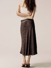 Mango Brown Floral Printed Midi Skirt - Image 2 of 6