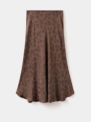 Mango Brown Floral Printed Midi Skirt - Image 4 of 6