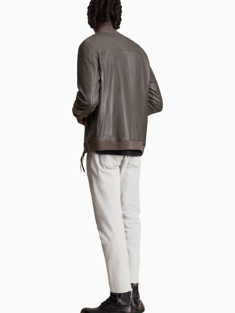 AllSaints Grey Boyton Bomber Coat - Image 2 of 7
