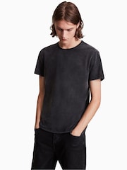 AllSaints Black Bodega Short Sleeve 100% Cotton T-Shirt - Image 1 of 6