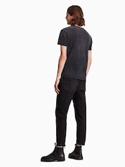 AllSaints Black Bodega Short Sleeve 100% Cotton T-Shirt - Image 3 of 6