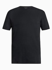 AllSaints Black Figure Short Sleeve Crew 100% Cotton T-Shirt - Image 7 of 7