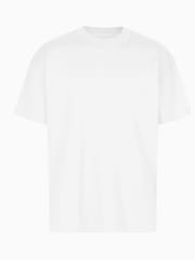 AllSaints Off White 100% Cotton Isac Short Sleeve Crew T-Shirt - Image 5 of 5