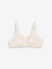 Black/Plum Purple/Cream Total Support Non Pad Non Wire Full Cup Lace Bras 3 Pack - Image 2 of 6