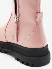 Pink Mid Height Standard Fit (F) Chunky Boots - Image 5 of 6