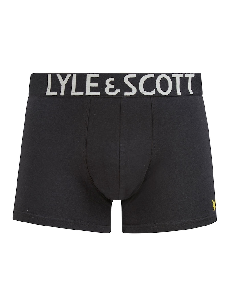 Lyle & Scott Black Daniel Premium Underwear Trunks 3 Pack - Image 2 of 3