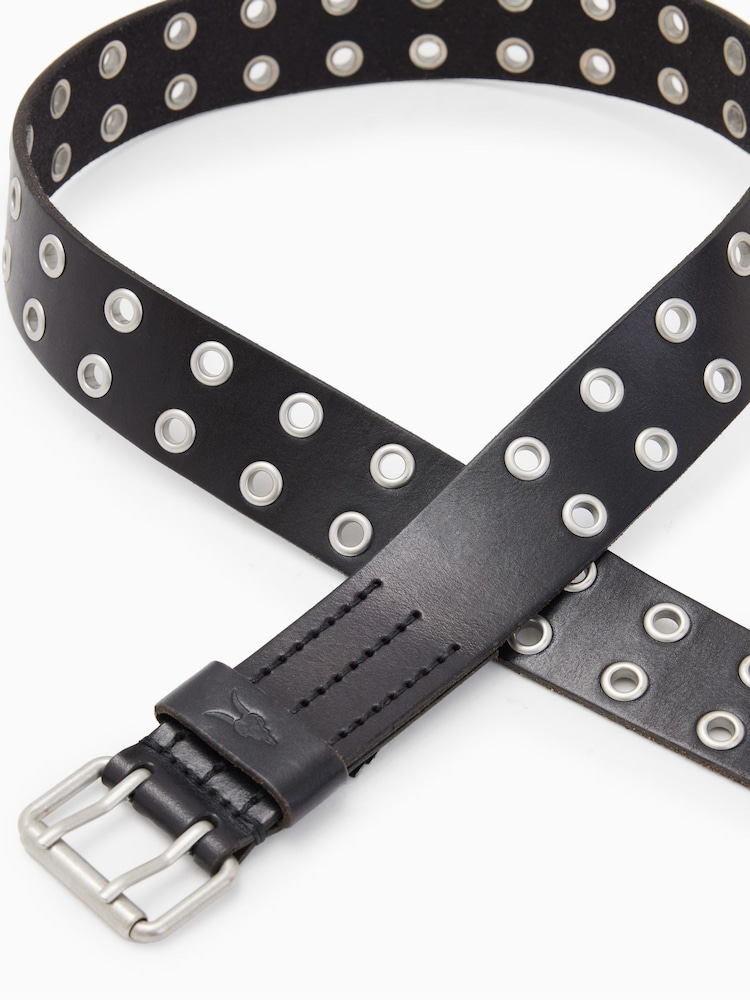 AllSaints Black Sturge Belt - Image 1 of 4