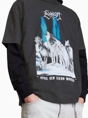 AllSaints Black Howl Short Sleeve Crew 100% Cotton T-Shirt - Image 4 of 6