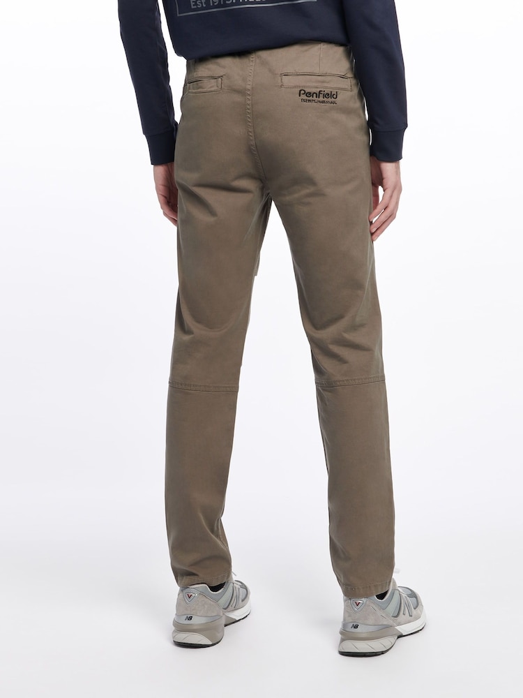 Penfield Green Hudson Script 100% Cotton Elasticated Waist Trousers - Image 2 of 7