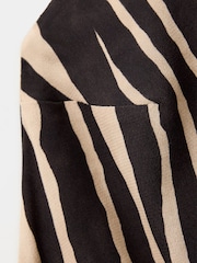 Mango Black Printed Halter Neck Midi Dress - Image 6 of 7