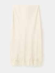 Mango Cream Lace Trim Midi Skirt - Image 5 of 7