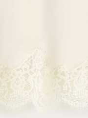 Mango Cream Lace Trim Midi Skirt - Image 6 of 7