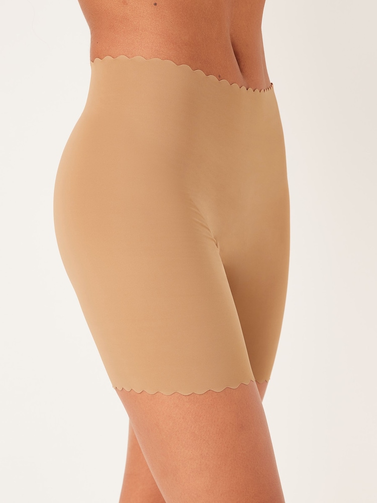 Nude Scallop Tummy Control & Thigh Smoothing Briefs - Image 1 of 4