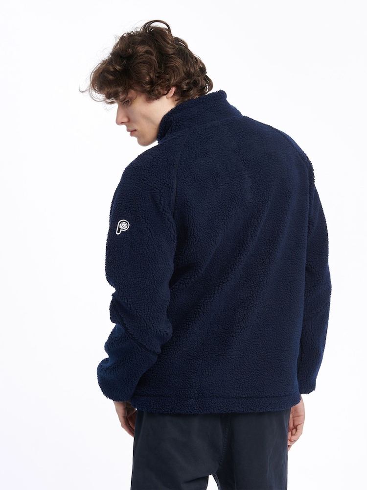 Penfield Blue Bear Borg Zip Thru Angled Pocket Coat Jacket - Image 2 of 6