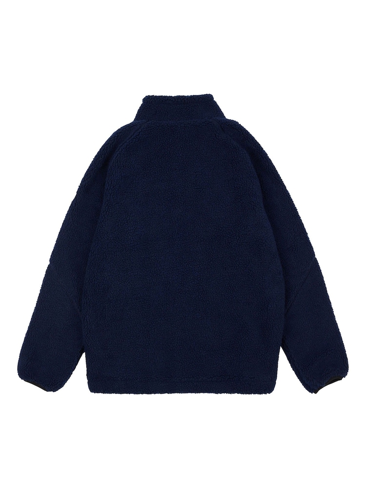 Penfield Blue Bear Borg Zip Thru Angled Pocket Coat Jacket - Image 5 of 6