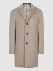 Reiss Natural Gable Wool Blend Epsom Overcoat - Image 2 of 5