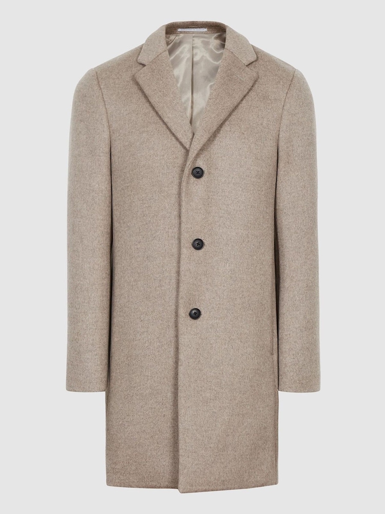 Reiss Natural Gable Wool Blend Epsom Overcoat - Image 2 of 5