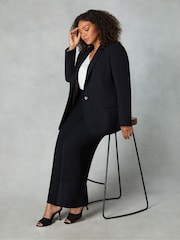 Live Unlimited Black Curve Wide Leg Regular Length Trousers - Image 1 of 4