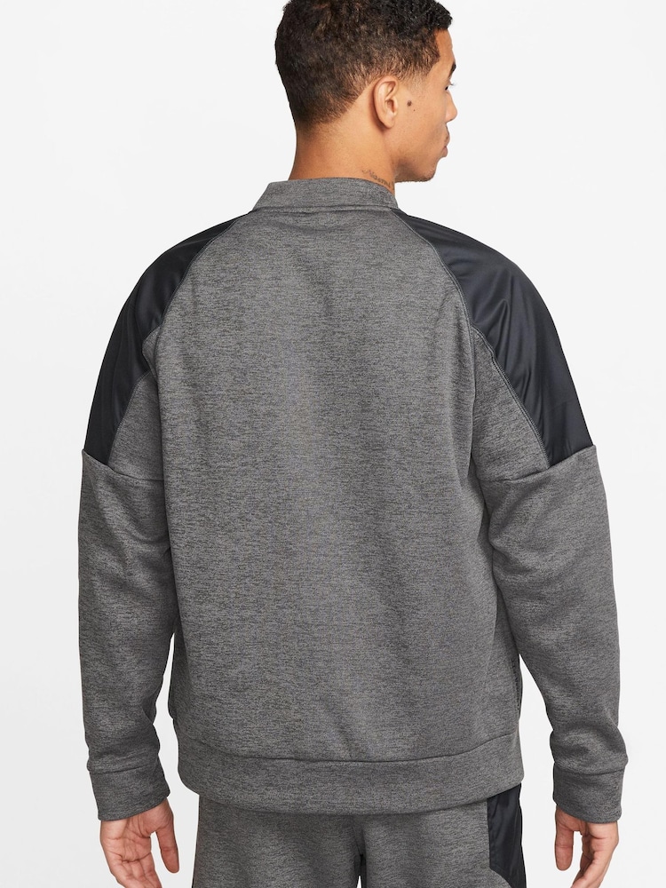 Nike Grey ThermaFIT Full Zip Training Bomber Jacket - Image 2 of 10