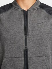 Nike Grey ThermaFIT Full Zip Training Bomber Jacket - Image 5 of 10