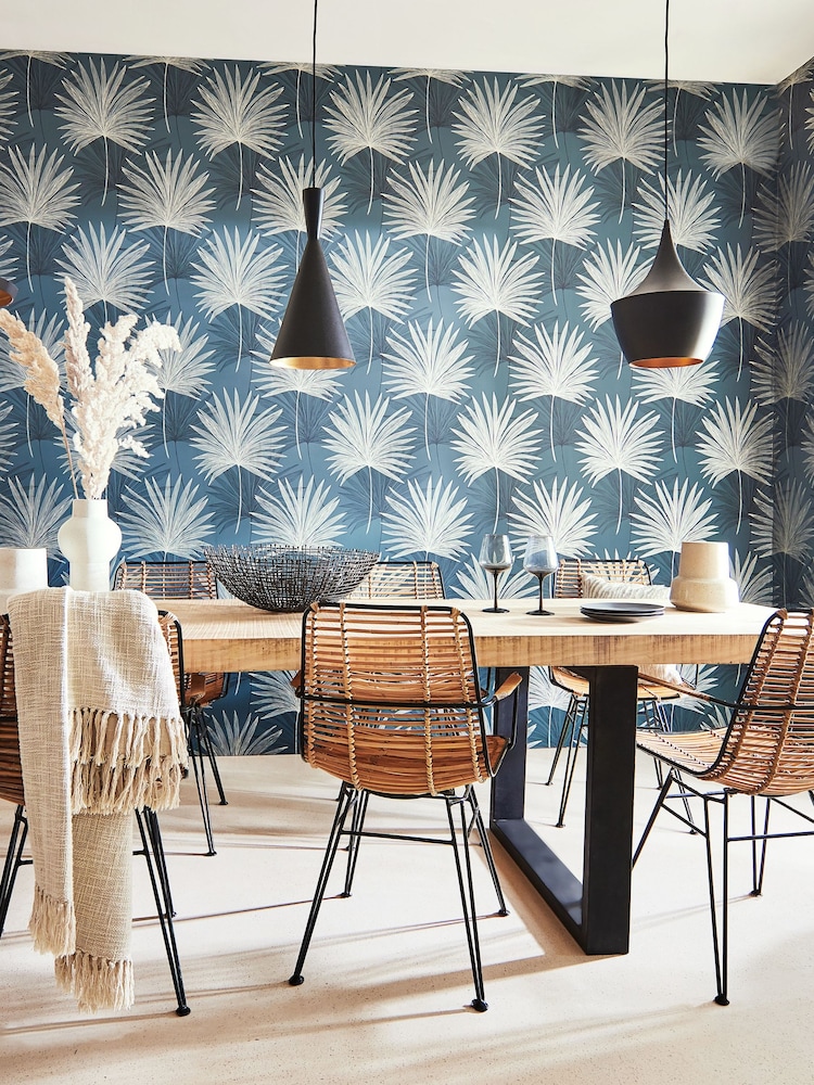 Harlequin Blue Mitende Ink Platinum 10.05M Wallpaper - Image 1 of 4
