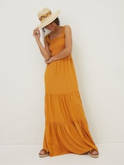 FatFace Yellow Danielle Maxi Dress - Image 1 of 8