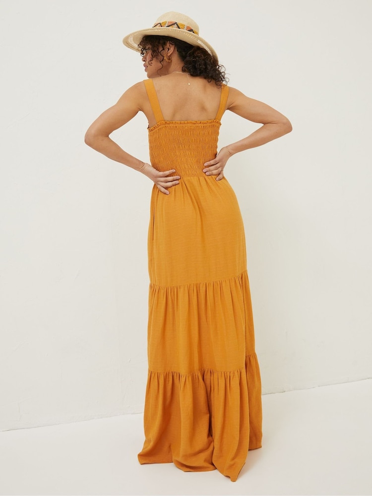 FatFace Yellow Danielle Maxi Dress - Image 2 of 8