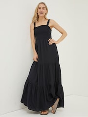FatFace Black Danielle Maxi Dress - Image 1 of 5