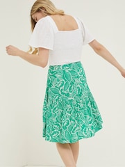 FatFace Green Remy Tropical Leaf Skirt - Image 2 of 4