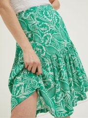 FatFace Green Remy Tropical Leaf Skirt - Image 3 of 4