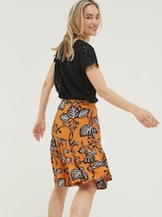 FatFace Yellow Remy Vine Floral Skirt - Image 2 of 6