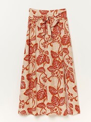 FatFace Cream Sascha Vine Floral Midi Skirt - Image 5 of 5