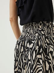 FatFace Black Paintstroke Sascha Midi Skirt - Image 4 of 5