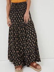 FatFace Black Woodblock Jayla Maxi Skirt - Image 3 of 7