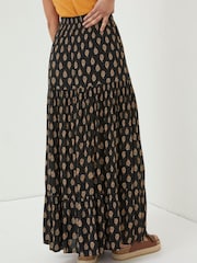 FatFace Black Woodblock Jayla Maxi Skirt - Image 4 of 7
