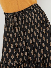 FatFace Black Woodblock Jayla Maxi Skirt - Image 6 of 7