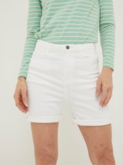 FatFace White Darley Denim Shorts - Image 1 of 5