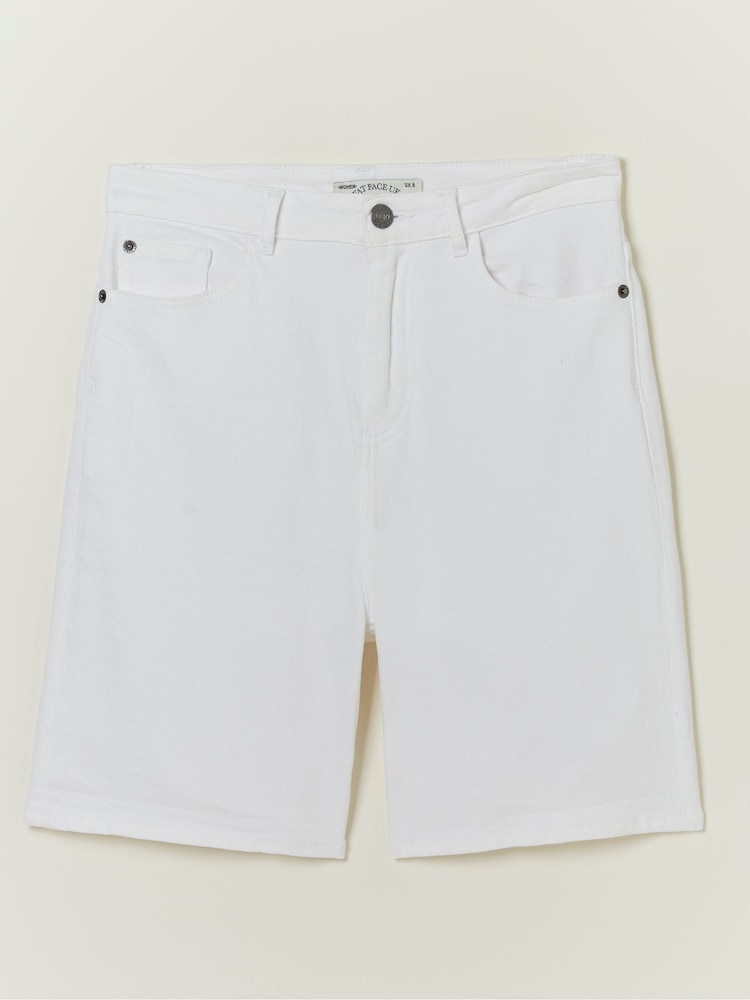FatFace White Darley Denim Shorts - Image 5 of 5