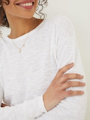 FatFace White Isobella Jumper - Image 4 of 5