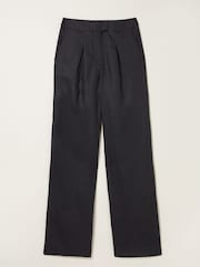 FatFace Black Ives Wide Leg Linen Trousers - Image 5 of 5